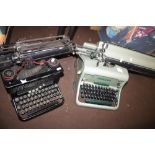 TWO VINTAGE TYPEWRITERS - IMPERIAL AND SILENT