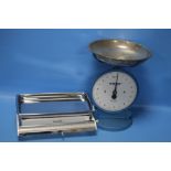 A SET OF SALTER SCALES TOGETHER WITH TOWER ADJUSTMENT SCALES