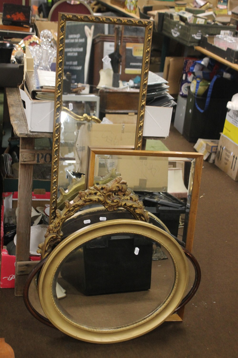 A QUANTITY OF ASSORTED MIRRORS