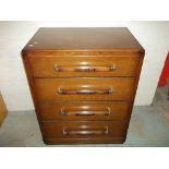 AN ART DECO STYLE FOUR DRAWER CHEST