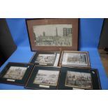 SIX FRAMED LOWRY PRINTS