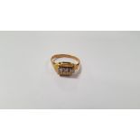 A DECO STYLE RING POSSIBLY 18 CT,