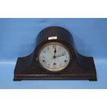 A NAPOLEON HAT MANTEL CLOCK