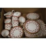 A TRAY OF SPODE TEA & DINNERWARE (TRAY NOT INCLUDED)
