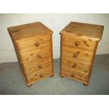 TWO FOUR DRAWER PINE CHESTS OF DRAWERS