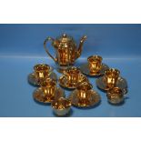 A CERAMIC WADE TEA SET 15 PIECES