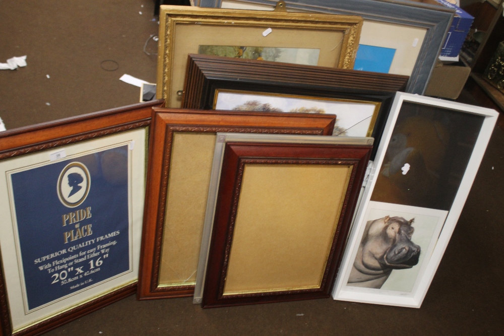 A QUANTITY OF ASSORTED PICTURES, FRAMES ETC.