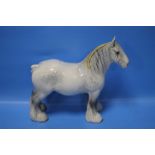 A BESWICK DAPPLE GREY SHIRE HORSE