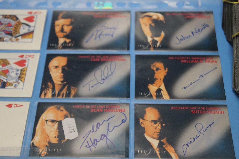 THREE SETS OF X-FILES PHONE CARDS, A SET OF SIGNED TRADING CARDS AND A BOX OF TRADING CARDS - Image 2 of 3