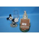 TWO PORCELAIN DISNEYLAND FIGURES, ONE MICKEY MOUSE