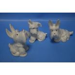 THREE BESWICK DOG FIGURES