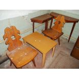 FIVE ITEMS INCLUDING TABLES AND CHAIRS