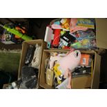 THREE BOXES OF MAINLY NEW ITEMS TO INCLUDE CHILDREN'S TOYS, PHONE CASES ETC.