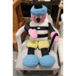 A LARGE BERTIE BASSETT SOFT TOY