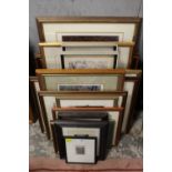 A QUANTITY OF SIGNED PRINTS, ETCHINGS ETC.