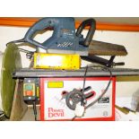 A POWER DEVIL TABLE SAW, BOSCH POWER SAW AND JCB JIGSAW - ALL A/F