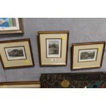 THREE SMALL SIGNED COLOURED ETCHINGS OF SALZBURG
