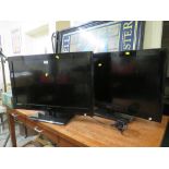 TWO TECHNIKS 32" FLATSCREEN TVS