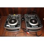 TWO NUMARK NDX400 PROFESSIONAL TABLE TOP CD/ MP3 PLAYERS / MIXING DECKS