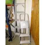 TWO SETS OF STEP LADDERS