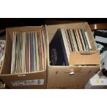 TWO BOXES OF MAINLY CLASSICAL RECORDS TO INCLUDE ELVIS PRESLEY