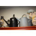 TWO VINTAGE WATERING CANS AND TWO BUCKETS (4)