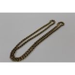 A 9CT ROSE GOLD BELCHER STYLE CHAIN