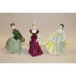 THREE ROYAL DOULTON FIGURES COMPRISING ALEXANDRA HN2398, LORETTA HN23367 AND GRACE HN2318