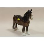 A BESWICK SHIRE MARE HORSE FIGURE