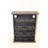 A SMALL EBONISED DISPLAY STAND WITH WEDGWOOD JASPERWARE PANELS