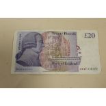 A PAPER £20 NOTE - AK47 308022