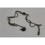 A VICTORIAN ALBERTINA POCKET WATCH CHAIN