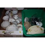 TWO BOXES OF ASSORTED CHINA ETC.