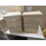 A PAIR OF MODERN TWO DRAWER BEDSIDE CHESTS - W 45 cm