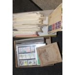 A LARGE QUANTITY OF FIRST DAY COVERS TOGETHER WITH AN ALBUM OF CIGARETTE CARDS ETC