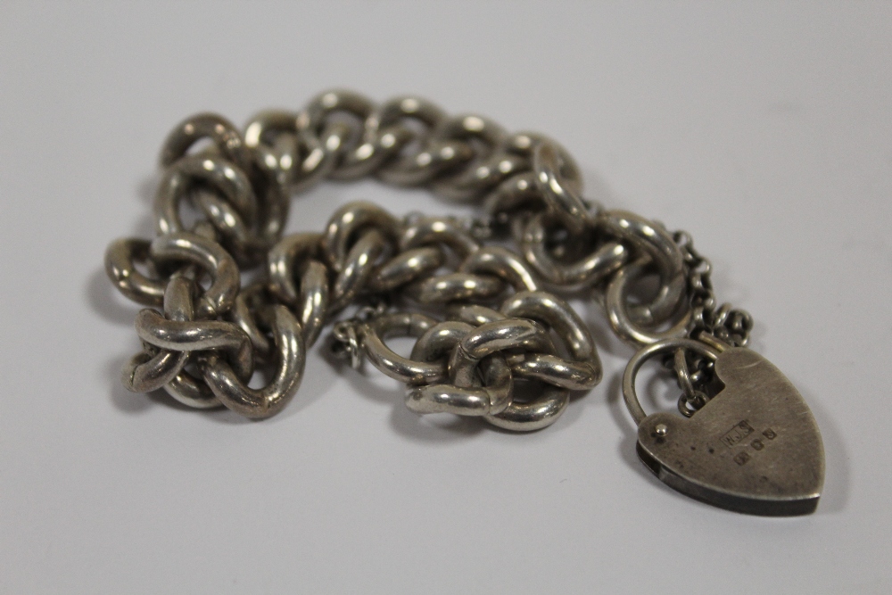 A HALLMARKED SILVER BRACELET APPROX WEIGHT - 41G