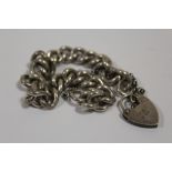 A HALLMARKED SILVER BRACELET APPROX WEIGHT - 41G