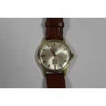A VINTAGE GENTS OMEGA AUTOMATIC DATE WRISTWATCH