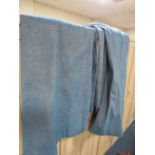 TWO LARGE PAIRS OF MODERN CURTAINS WITH PELMETS - APPROX W 200 cm DROP 210 cm