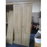 A LARGE MODERN DOUBLE WARDROBE, H 208 cm W 81 cm