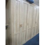 A LARGE MODERN DOUBLE WARDROBE, H 208 cm W 81 cm