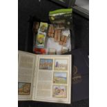 A COLLECTION OF CIGARETTE CARDS TO INCLUDE ALBUMS, CIGARETTE BOXES ETC.