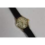 A LADIES 9CT GOLD CASED OMEGA WRISTWATCH