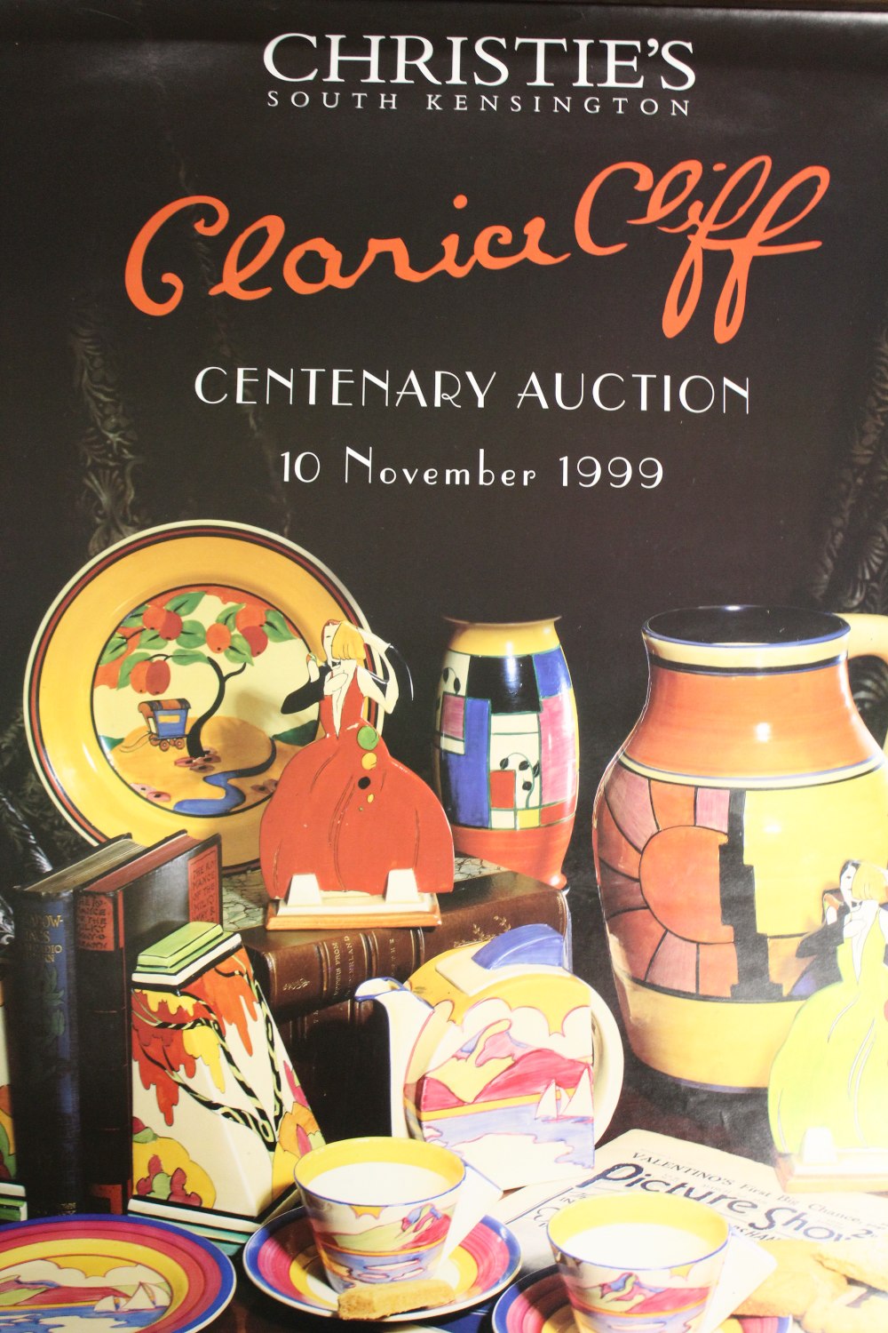 CLARICE CLIFF. A Christie's Clarice Cliff poster for the Centenary auction 10th November 1999,