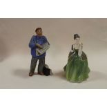 TWO ROYAL DOULTON FIGURES COMPRISING OF THE PARISIAN HN 2445 A/F AND FLEUR HN 2368