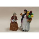 TWO ROYAL DOULTON FIGURES, TEA TIME HN2255 AND BIDDY PENNY FARTHING HN1843