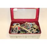 A BOX OF BRACELETS AND BANGLES ETC