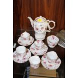 A VINTAGE FLORAL AYNSLEY PART TEA SET