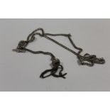 A VICTORIAN ALBERTINA POCKET WATCH CHAIN