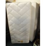 A MODERN SILENTNIGHT MIRACOIL SUPREME SINGLE MATTRESS AND BASE